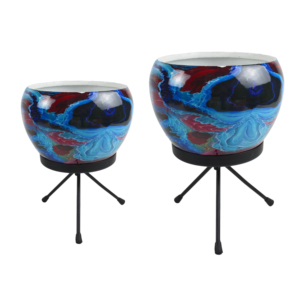 Pot de fleurs décoratif imprimé de motifs floraux colorés, idéal pour la décoration de plantes vertes, pots et jardinières pour la décoration de la maison, vaisselle florale - Product Image 5