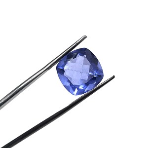 Pierre précieuse naturelle en fluorite bleue, taille coussin carrée facettée, 8-10 MM, pour fabricants de bijoux, vente en gros de pierres précieuses - Product Image 1