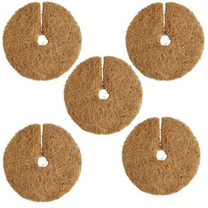 AQUA VRIKSHA Manta de Fibra de Coco 100% Natural de 6 Pulgadas |   Anillo de Cobertura para Plantas Biodegradable para Control de Malezas y Retención de Humedad - Product Image 6