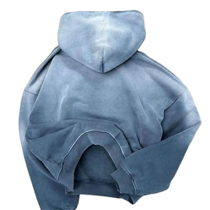 Sudadera con Capucha de Corte Regular para Hombre, Algodón French Terry, Color Sólido, Estilo Casual, Transpirable, Ropa de Calle para Invierno - Product Image 4