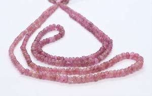 Perles de tourmaline rose naturelle lisses en forme de rondelle, perles de tourmaline naturelle simples en forme de rondelle pour la fabrication de bijoux, vente en gros - Product Image 6