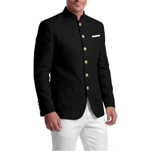 Veste traditionnelle alpine bavaroise pour homme, style Janker, col montant, simple boutonnage, idéale pour mariage, festival, tenue formelle - Product Image 1