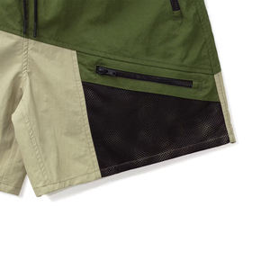 Custom Men's Windbreaker <b>Shorts</b> Quick Dry Nylon Color Block Patchwork Zipper Pocket Mesh Streetwear Outdoor Athletic <b>Shorts</b> - Product Image 3