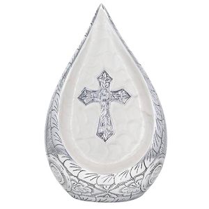 Decorative Teardrop Urn Featuring a <b>Graceful</b> Shape for Living Rooms Bedrooms Entryways Consoles and Display Areas - Product Image 1