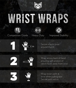 Muñequeras de entrenamiento de gimnasio con logotipo personalizado al por mayor, correa de levantamiento de pesas para entrenamiento de fuerza resistente para uso deportivo - Product Image 6