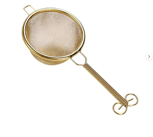 hot selling Stainless Steel Tea Strainer Ladle Fine Mesh Spoon for Loose Leaf Tea <b>Coffee</b> <b>Filtering</b> Durable Double Handle Design - Product Image 2