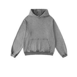 Sweat-shirt à capuche délavé pour homme, style vintage, avec finition délavée, capuche ajustable et style inspiré du streetwear - Product Image 5