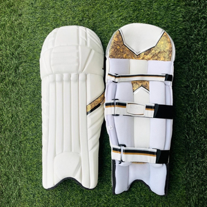 Protections de gardien de but de qualité supérieure pour hommes, femmes et jeunes, couleur blanche, légères, pour le cricket - Product Image 1