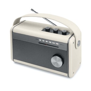 Radio FM portable de style rétro ODM, haut-parleur sans fil, icône de fréquence illuminée, mono 5W, batterie intégrée, boîtier en plastique, écran - Product Image 2