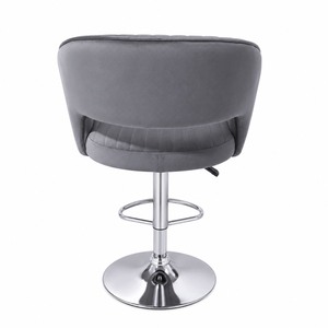 <span class=keywords><strong>Tabouret</strong></span> <span class=keywords><strong>de</strong></span> <span class=keywords><strong>bar</strong></span> en velours DM réglable en hauteur, pivotant à 360°, base ronde chromée, dossier rembourré en forme <span class=keywords><strong>de</strong></span> baril, pour restaurant, <span class=keywords><strong>bar</strong></span>, cuisine, vente en gros - Product Image 4