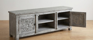 Gabinetes de TV de madera de mango macizo de Estilo Vintage para el hogar, muebles de madera de Hotel con almacenamiento en múltiples diseños y formas para sala de estar - Product Image 4