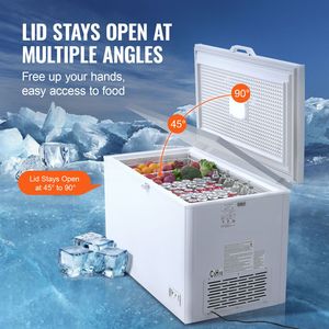 Congelatore orizzontale commerciale grande da 345 L (12,8 Cu.ft) con 4 cestelli rimovibili, apertura superiore e capacità di 100 L, autoportante - Product Image 5