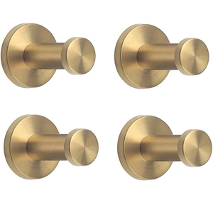 Brass Hook Wall <b>Holder</b> 4 Pieces Organizer Wholesale Custom Christmas <b>Stocking</b> <b>Holder</b> Stand 4 Pieces Brass Hook Hanger - Product Image 1