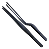 Pince à épiler dentelée décalée de 20.5cm avec embouts antidérapants en PTFE Pince en acier inoxydable par KOUNAIN