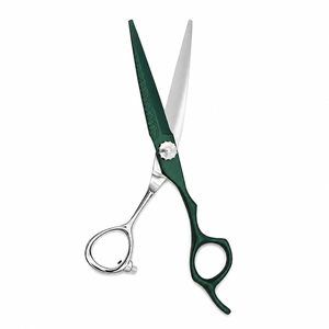 Ciseaux de coiffure professionnels en acier inoxydable de 6 pouces avec manche vert, ciseaux de barbier, ciseaux de coiffure pour salon - Product Image 6