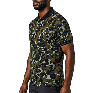 Camisetas Polo para Hombre con Estampado de Camuflaje y Logotipo Personalizado, Camiseta de Golf con Cuello en Contraste, Ropa Casual de Golf para Hombre - Product Image 4