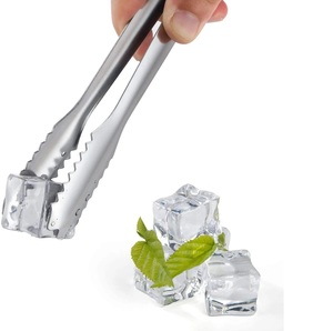 Pinzas para Cubitos de Hielo de Acero Inoxidable al por Mayor, Pinzas para Cubitos de Hielo de Acero Inoxidable Plateadas de la Mejor Calidad para Cocina y Mesa - Product Image 1