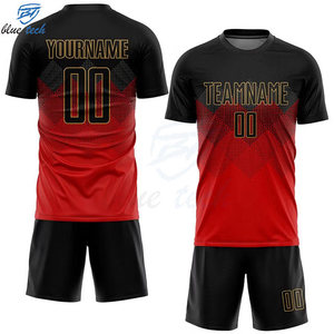 Wholesale Custom Printed Soccer Jersey Set Men's Soccer Uniform Sublimation Breathable Quick Dry Sports Kit with Shorts - Product Image 4