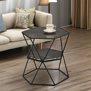 Mesa auxiliar Hexagonal Italiana Moderna de estilo industrial, muebles para el hogar para sala de estar, estilo de diseño industrial, para el hogar, para el año 2000 - Product Image 2