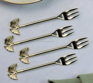 Ensemble de fourchettes en métal à feuilles forgées SS304 de haute qualité pour dîners et mariages - Product Image 4