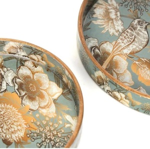 Bandeja de Madera de Mango Hecha a Mano con Base Esmaltada, Vajilla Decorativa - Product Image 6