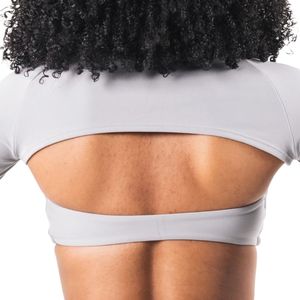 Top Deportivo Blanco de Manga Larga con Aberturas para Mujer, para Gimnasio, Fitness, Yoga, Entrenamiento, Ropa Deportiva Activa, Transpirable y de Alto Rendimiento - Product Image 4