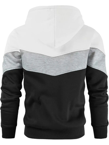 Men's Custom Front Logo Fleece Pullover <b>Hoodie</b> Polyester/Cotton Blend Breathable & Quick Dry OEM Wholesale Supply - Product Image 3