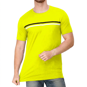 Camiseta de punto informal para hombre, roja, larga, de corte regular, cuello redondo, estilo hip hop, anti-UV, de secado rápido - Product Image 3