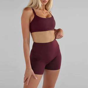 Conjunto de Ropa Deportiva de Yoga para Mujer, Primavera-Verano 2026, Dos Piezas, Shorts y Top, Secado Rápido, para Ejercicio, Yoga, Fitness y Running - Product Image 1