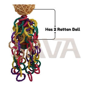 Juguetes Ecológicos para Pájaros Medianos de Java Eco-Friendly Rattan Chain Gang L, Suministros Sostenibles - Product Image 4