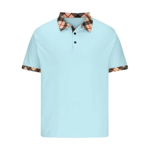 เสื้อยืดแขนสั้นผู้ชายสีพื้นลำลอง เสื้อยืดผู้ชายผ้าเย็นระบายอากาศ เสื้อโปโลผู้ชาย - Product Image 2