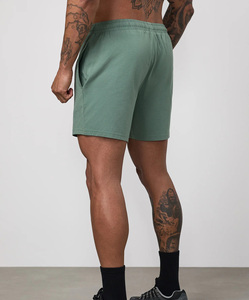 Green T Shirt and Shorts <b>Set</b> OEM Custom Logo Men’s 2 Piece Neutral Color Breathable Slim Fit Gym Best Sportswear Workout Outfit - Product Image 6