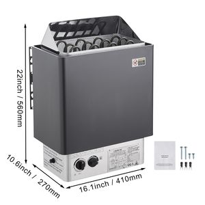 Stufa Elettrica per Sauna 6KW 220V con Controlli Integrati, Timer 3h, Temperatura Regolabile, in Legno di Hemlock Massiccio per Palestra, Bagno Turco, Sauna - Product Image 3