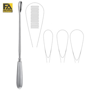 Cuzzi Ovum Curette Blunt Back Serrated 14.5mm Instrumento Quirúrgico Clase I Certificado CE Operación Manual - Product Image 1