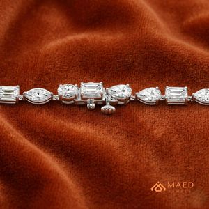 Pulsera de tenis de plata de ley 925 con moissanita de corte marquesa para mujer, estilo hip-hop, joyería para fiesta - Product Image 2