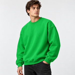 <b>Crewneck</b> <b>Sweatshirt</b> ODM <b>Mens</b> Winter OEM Pullover Boxy Brushed Fleece Bulk Order Casual Activewear Heavyweight <b>Sweatshirts</b> - Product Image 4