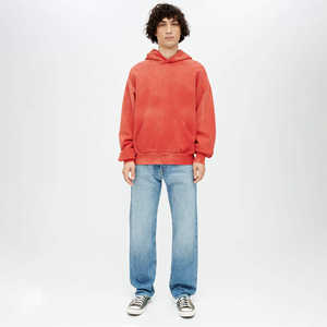 Sweat-shirts pour hommes effet délavé, 100% coton molletonné, respirant, léger, confortable, sur mesure, grandes tailles - Product Image 6