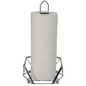 Dispensador de Toallas de Papel con Acabado de Acero Inoxidable - Soporte Vertical para Toallas de Papel con Cesta de Alambre y Patas Elevadas para Encimera - Product Image 5