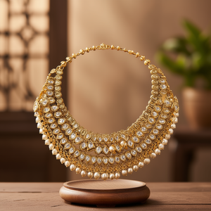 Brass Gold Tone <b>Fashion</b> <b>Necklace</b> Set Medium Design - Product Image 2