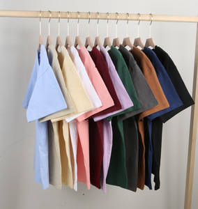 Camiseta de Cuello Redondo y Manga Corta de Color Puro, 200g, Bordado con Logotipo Personalizado, Precio de Fábrica de Bangladesh y China, Fabricación Personalizada Transfronteriza - Product Image 1