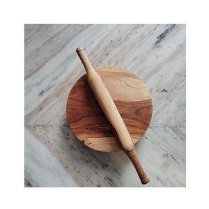 Rouleau à pâtisserie en bois naturel avec planche à pâtisserie pour la pâte à pâtisserie, le pain, les biscuits, la pizza, le roti, le chapati et la préparation de plats faits maison - Product Image 6