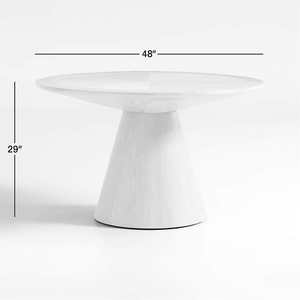 Mesa de Comedor Redonda Moderna de Madera de Teca Sólida con Base de Pedestal, Muebles Contemporáneos de Lujo para Proyectos de Hoteles y Villas - Product Image 6