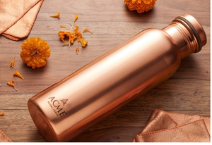 Simple <b>Copper</b> <b>Bottle</b> High Quality Durable Eco Friendly Water <b>Bottle</b> Perfect For Daily Hydration Yoga Gym Office And Travel - Product Image 5