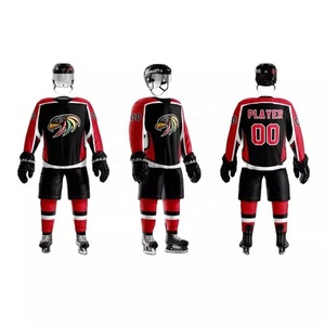 Jersey de Hockey sobre Hielo Personalizado con Nombre y Logotipo del Equipo Bordado e Impreso, Diseños Personalizados Unisex, Servicio OEM, 100% Poliéster, para Clubes Deportivos - Product Image 1