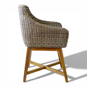 Silla de Comedor Moderna y Duradera, Tejida a Mano, con Madera de Teca Sólida y Cojín, para Hoteles, Villas, Restaurantes y Bistrós - Product Image 3