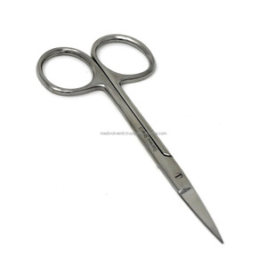 กรรไกรตัดม่านตาสำหรับสัตวแพทย์ แบบตรง ขนาด 4.5 นิ้ว ทำจากสแตนเลสสตีล ใช้งานด้วยมือ ได้รับการรับรองมาตรฐาน CE เครื่องมือผ่าตัดทางทันตกรรม รับผลิตแบบ OEM ODM - Product Image 6