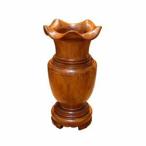 Vase de table minimaliste décoratif en bois massif parfumé 24 cm Matériel naturel - Product Image 3