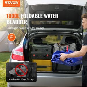 Serbatoio d'Acqua per Camper da 1000L/264 Galloni, Grande Capacità, in PVC Blu 1000D, Contenitore Flessibile Pieghevole per Idratazione - Product Image 2