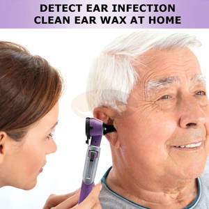 ชุดตรวจหูแบบพกพาพร้อมไฟส่องหูสแตนเลสขนาดเล็ก พร้อมกล้องไฟเบอร์ออปติกขยาย 3 เท่า  พร้อมหัวเปลี่ยนสำรอง และหลอดไฟสำรองสำหรับป้องกัน - Product Image 3