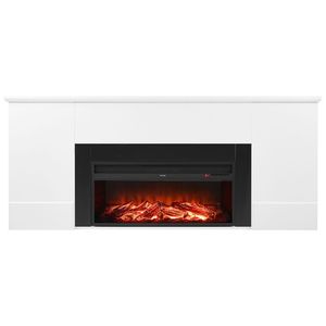 Cheminée électrique autoportante 1500W 5120BTU avec <span class=keywords><strong>faux</strong></span> manteau de 75 pouces, protection contre la surchauffe et fonctions de réglage - Product Image 1